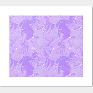 Pastel Purple Silk Marble - Digital Liquid Paint Posters and Art